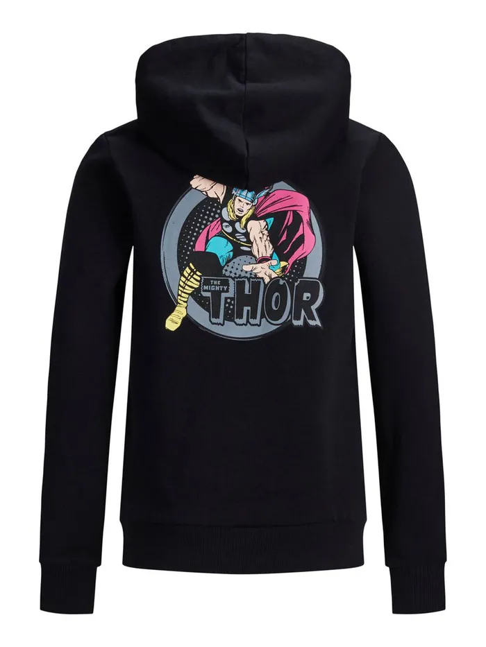 Sweatshirts JACK and JONES Junior BOYS MARVEL HOODIE Black Black Gift for Friend