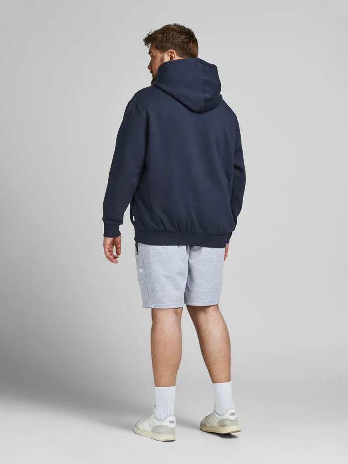 Sweatshirts JACK and JONES Mens 2PACK LOGO SWEAT PLUS SIZE HOODIE Black Black Gift Ideas