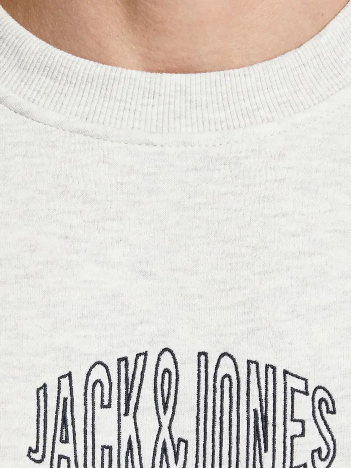 Sweatshirts JACK and JONES Mens COLOUR BLOCK SWEATSHIRT White White Melange Near Me