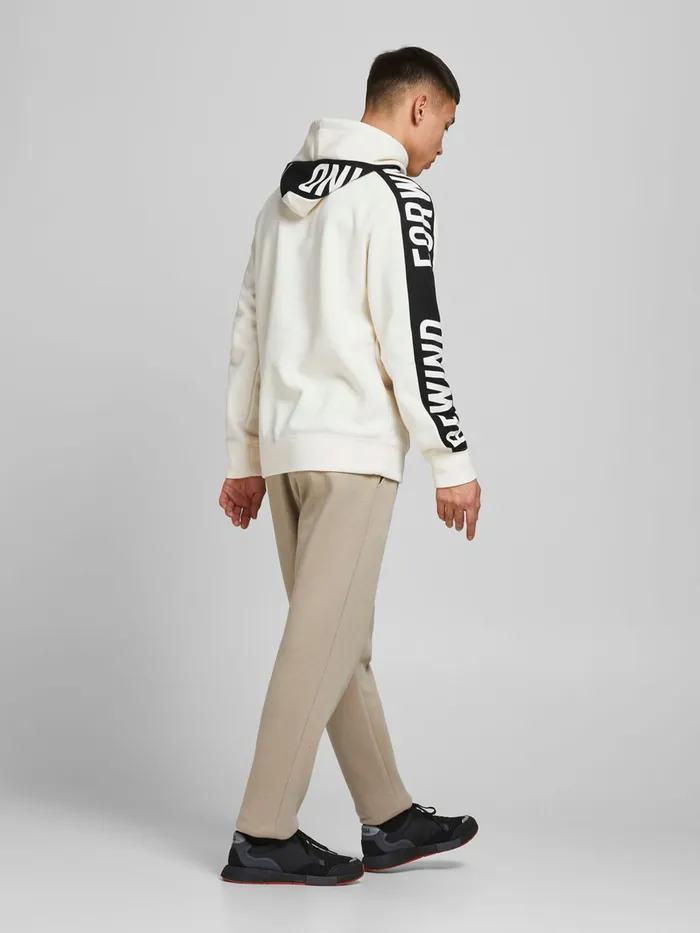 Sweatshirts JACK and JONES Mens CONTRAST HOODIE White Cloud Dancer Cheap On Sale