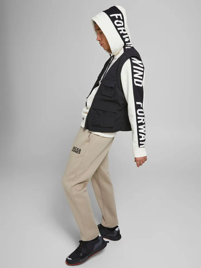 Sweatshirts JACK and JONES Mens CONTRAST HOODIE White Cloud Dancer Cheap On Sale