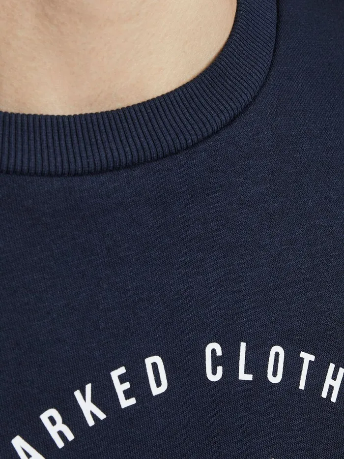 Sweatshirts JACK and JONES Mens CREW NECK SWEATSHIRT Blue Navy Blazer Gift for Friend
