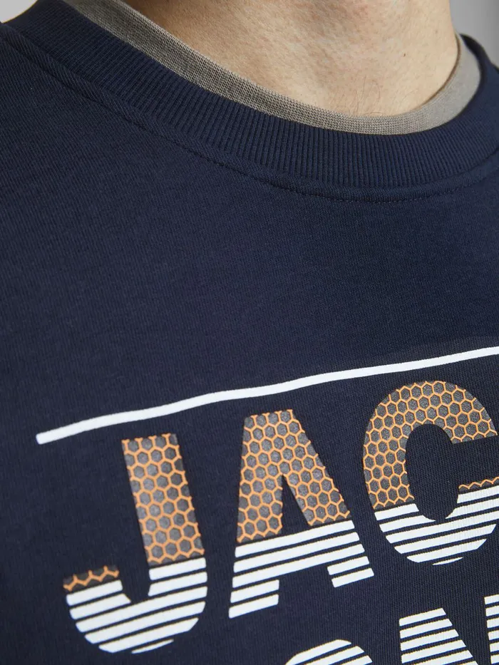 Sweatshirts JACK and JONES Mens LOGO SWEATSHIRT Blue Navy Blazer Gift 4 You
