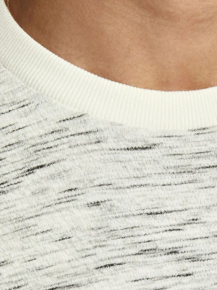 Sweatshirts JACK and JONES Mens LOOPBACK CREW NECK SWEATSHIRT White Cloud Dancer Gift 4 You