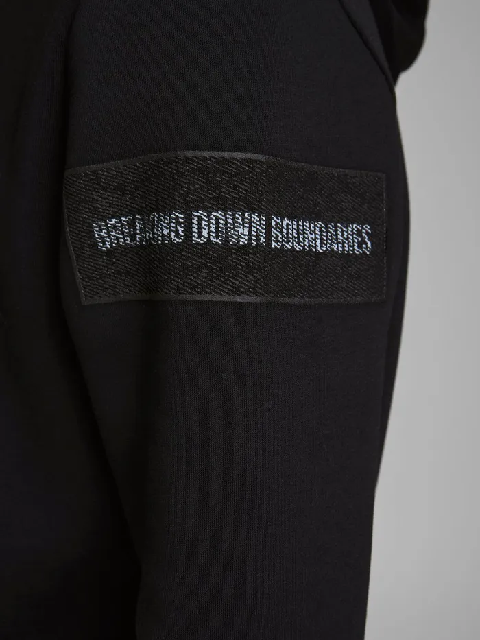 Sweatshirts JACK and JONES Mens LOOPBACK HOODIE Black Black Online