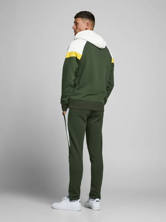 Sweatshirts JACK and JONES Mens LOOPBACK SWEAT HOODIE Green Forest Night On Sale
