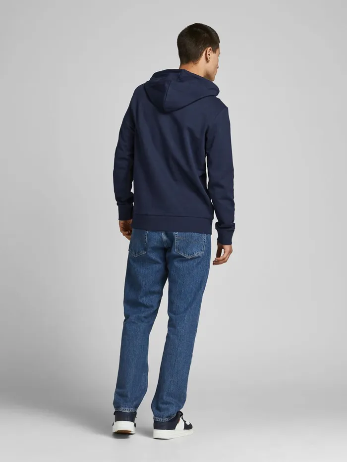 Sweatshirts JACK and JONES Mens SWEAT HOODIE Blue Navy Blazer Online