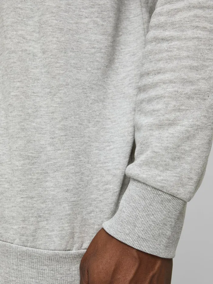 Sweatshirts JACK and JONES Mens SWEAT PLUS SIZE HOODIE Grey Light Grey Melange For Sale