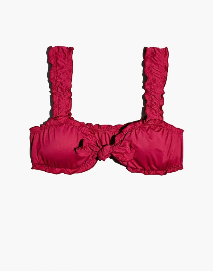 Swim Women Madewell Frankies Bikinis Colby Bikini Top Bordeaux