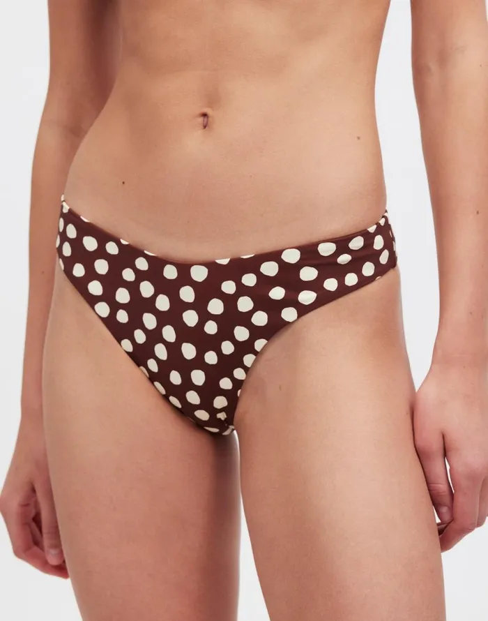Swim Women Madewell Zulu and Zephyr Currant Spot Curve Bikini Bottom Currant Spot