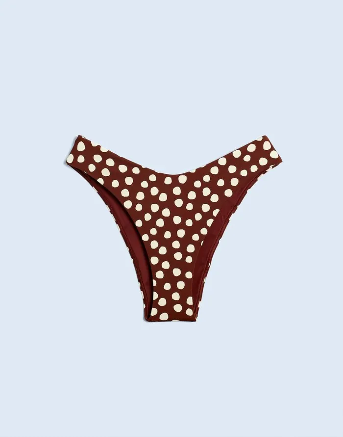 Swim Women Madewell Zulu and Zephyr Currant Spot Curve Bikini Bottom Currant Spot
