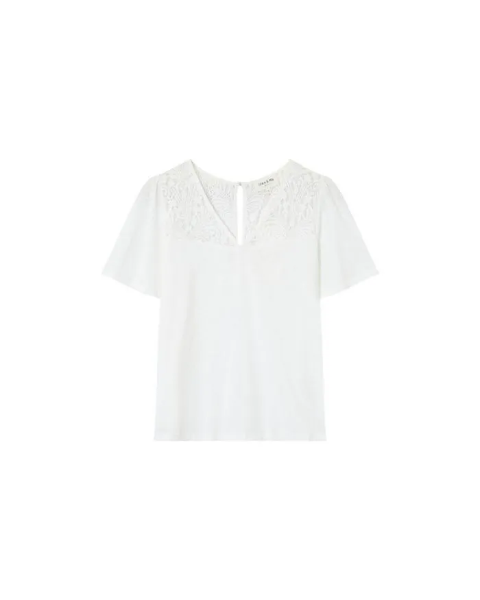 TSHIRT ECRU MANOIR Shop Grace and Mila Lace Tops
