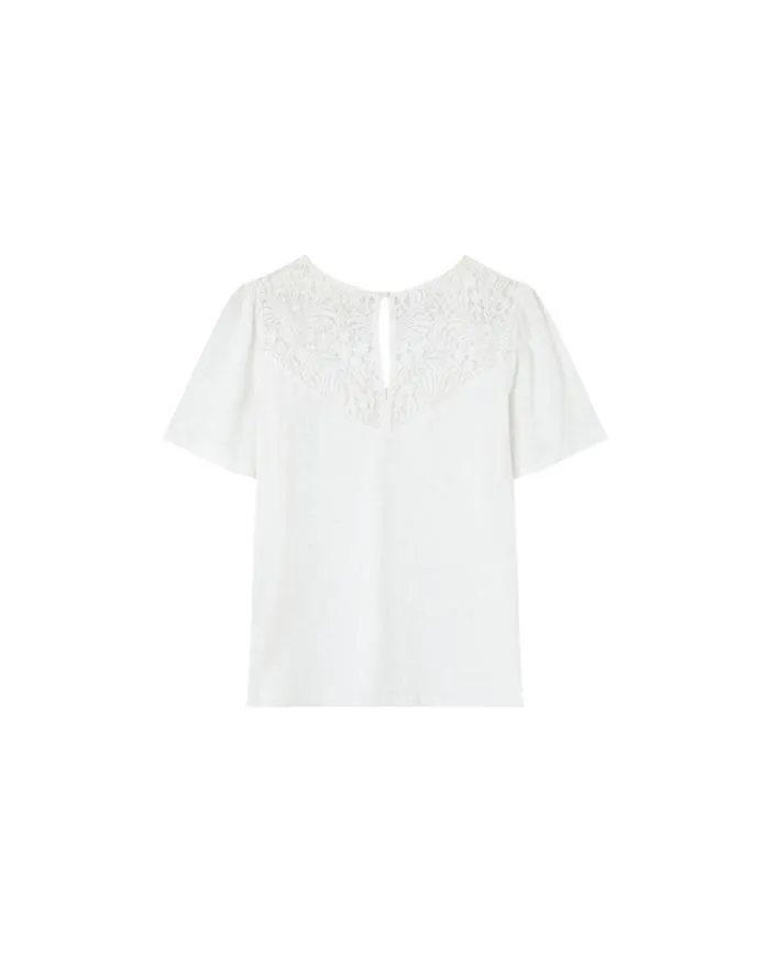 TSHIRT ECRU MANOIR Shop Grace and Mila Lace Tops