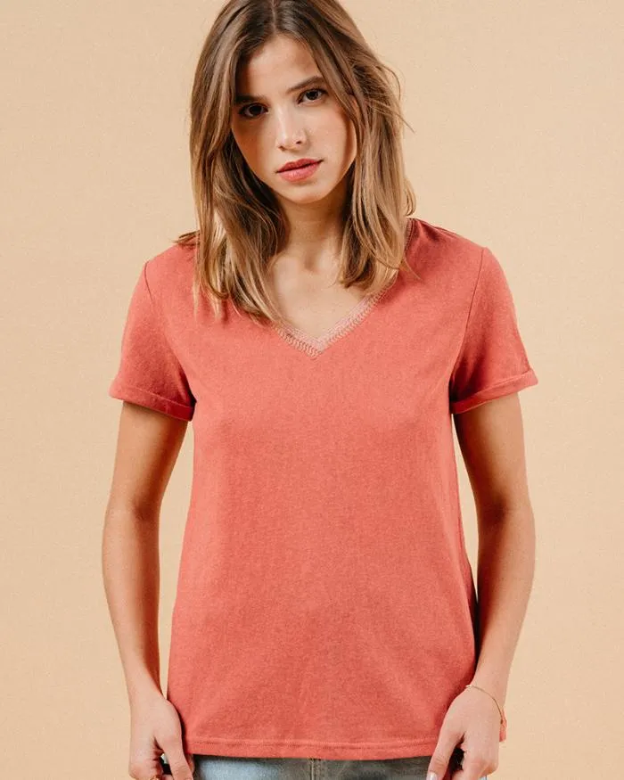 TSHIRT ROSE MANUEL Shop Grace and Mila ShortSleeves Tshirts