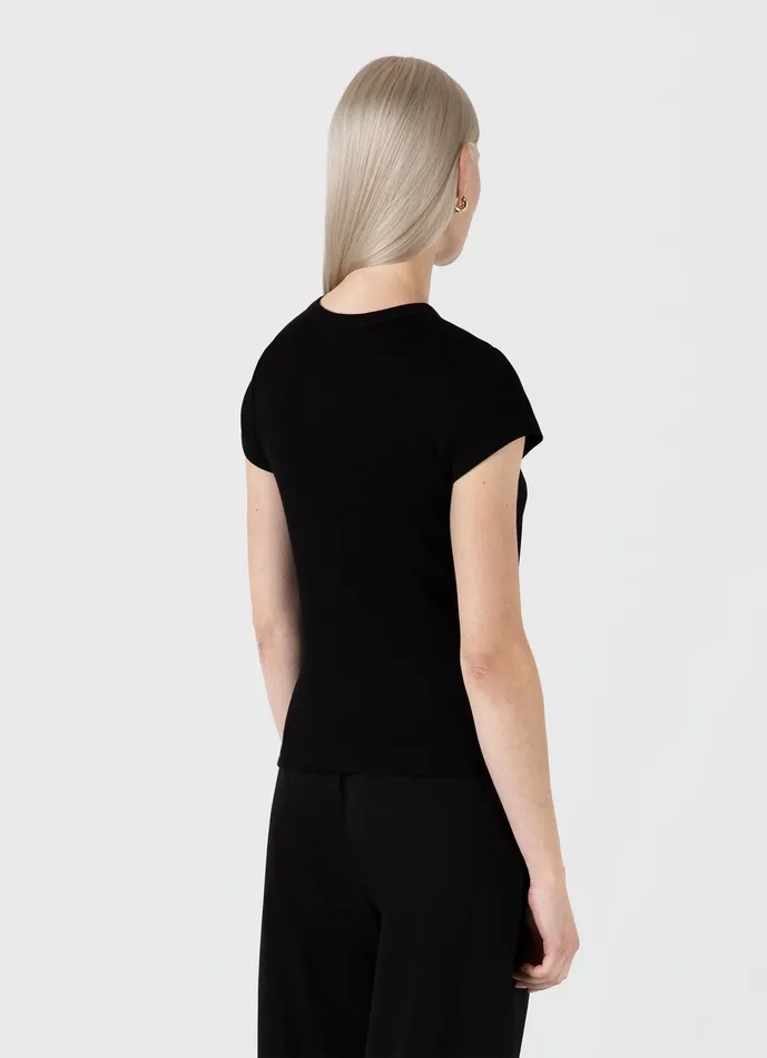Tshirts and Tops ussunspel Women Ribbed Tshirt Black Tshirts and Tops ussunspel Women Ribbed Tshirt Black