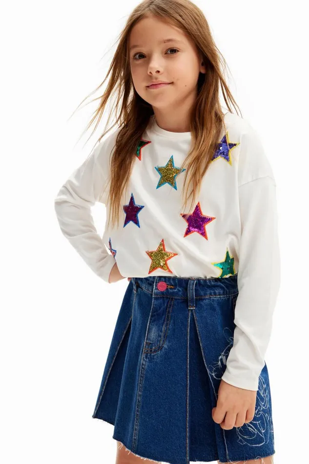 Tshirts And Shirts Kids Desigual Star Print Tshirt White