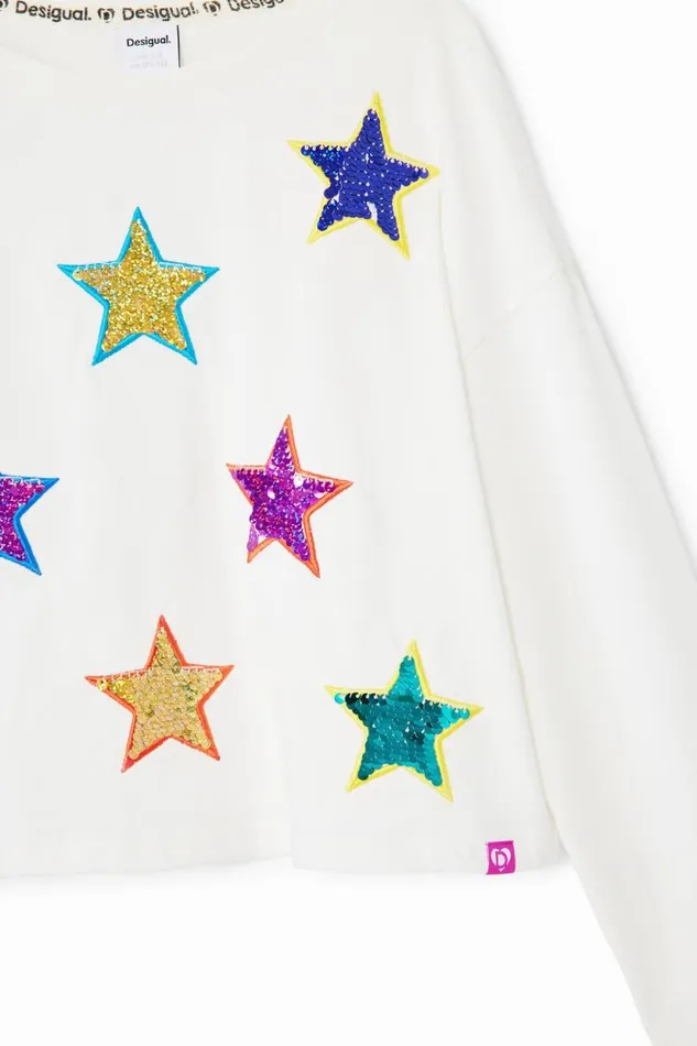 Tshirts And Shirts Kids Desigual Star Print Tshirt White