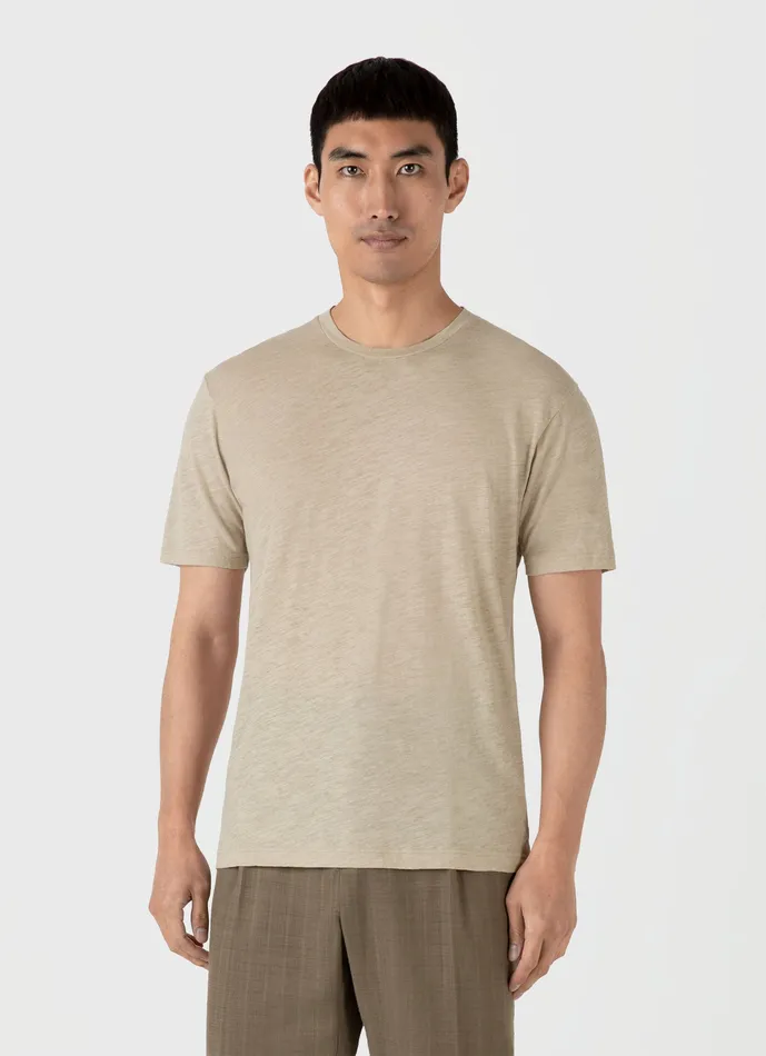 Tshirts Cotton Linen Tshirt Ash Grey ussunspel Men Tshirts Cotton Linen Tshirt Ash Grey ussunspel Men