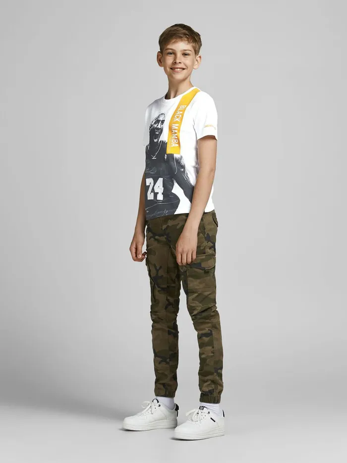 Tshirts JACK and JONES Junior BOYS BASKETBALL PRINT TSHIRT White White Gift for Friend