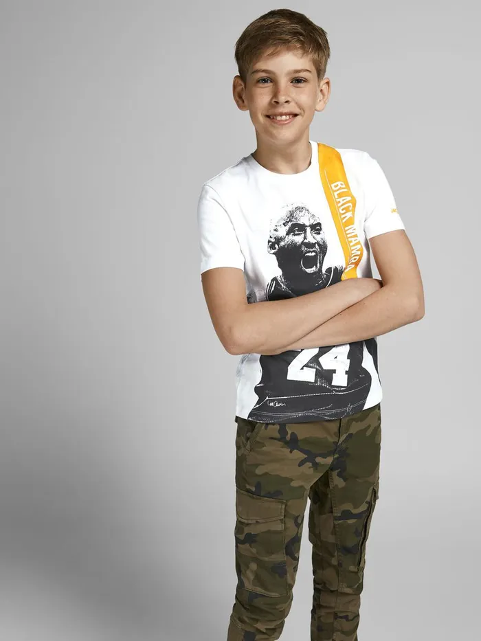 Tshirts JACK and JONES Junior BOYS BASKETBALL PRINT TSHIRT White White Gift for Friend