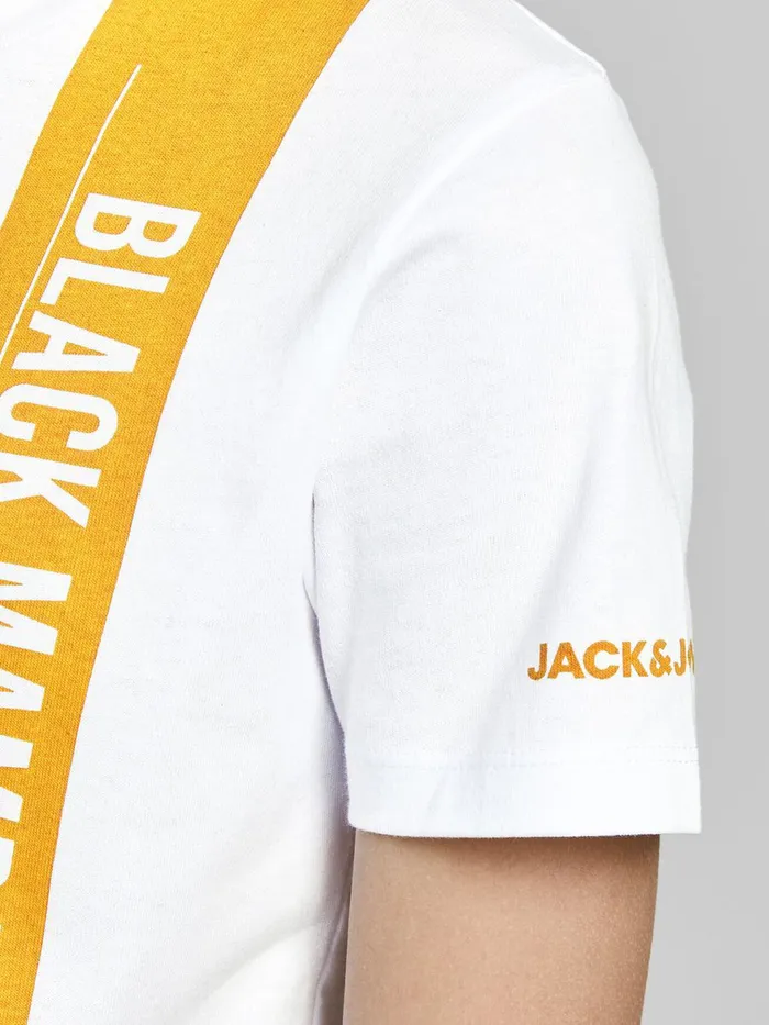 Tshirts JACK and JONES Junior BOYS BASKETBALL PRINT TSHIRT White White Gift for Friend