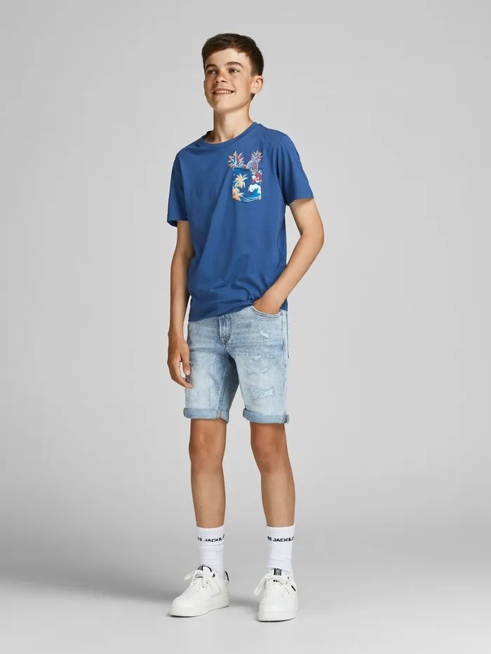 Tshirts JACK and JONES Junior BOYS CREW NECK TSHIRT Blue Ensign Blue On Sale