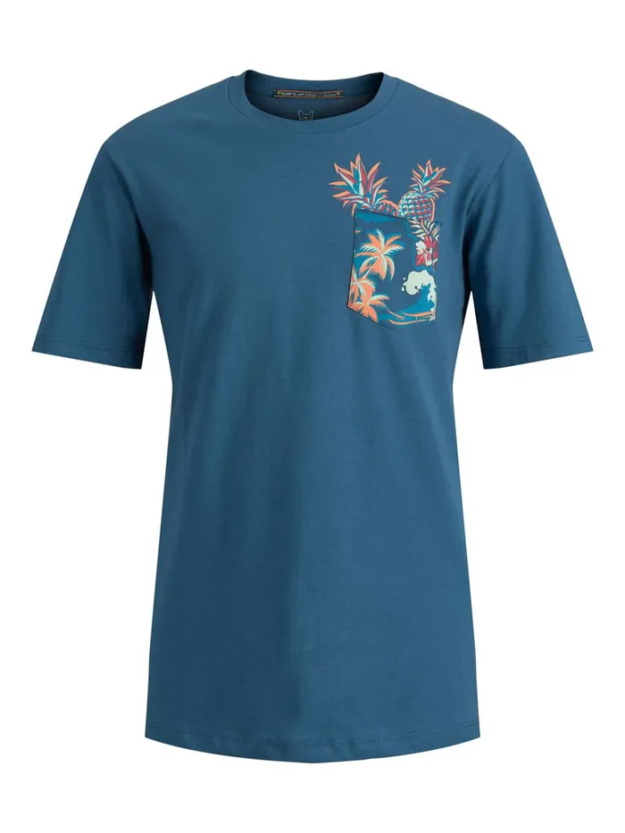 Tshirts JACK and JONES Junior BOYS CREW NECK TSHIRT Blue Ensign Blue On Sale