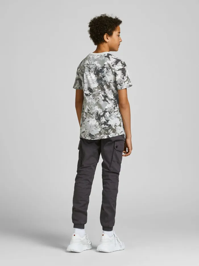 Tshirts JACK and JONES Junior BOYS CREW NECK TSHIRT Grey Lunar Rock Casaul