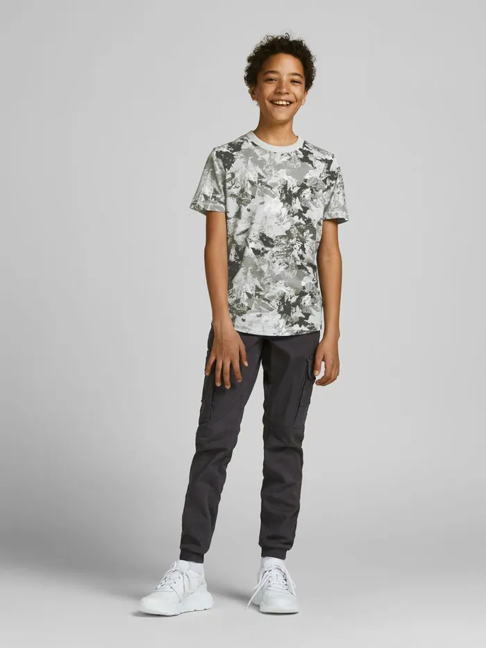 Tshirts JACK and JONES Junior BOYS CREW NECK TSHIRT Grey Lunar Rock Casaul