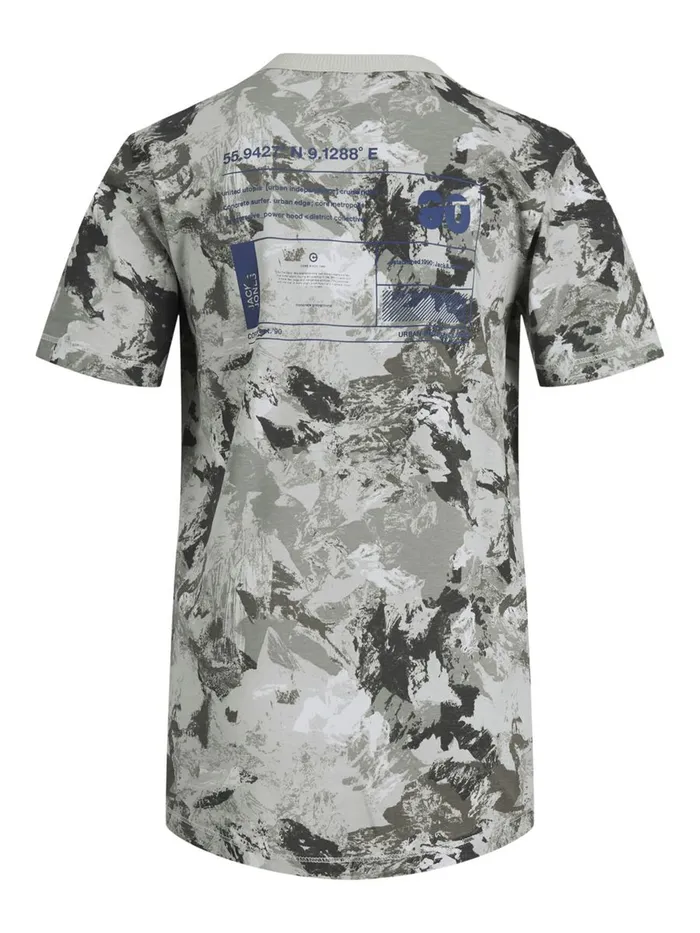 Tshirts JACK and JONES Junior BOYS CREW NECK TSHIRT Grey Lunar Rock Casaul