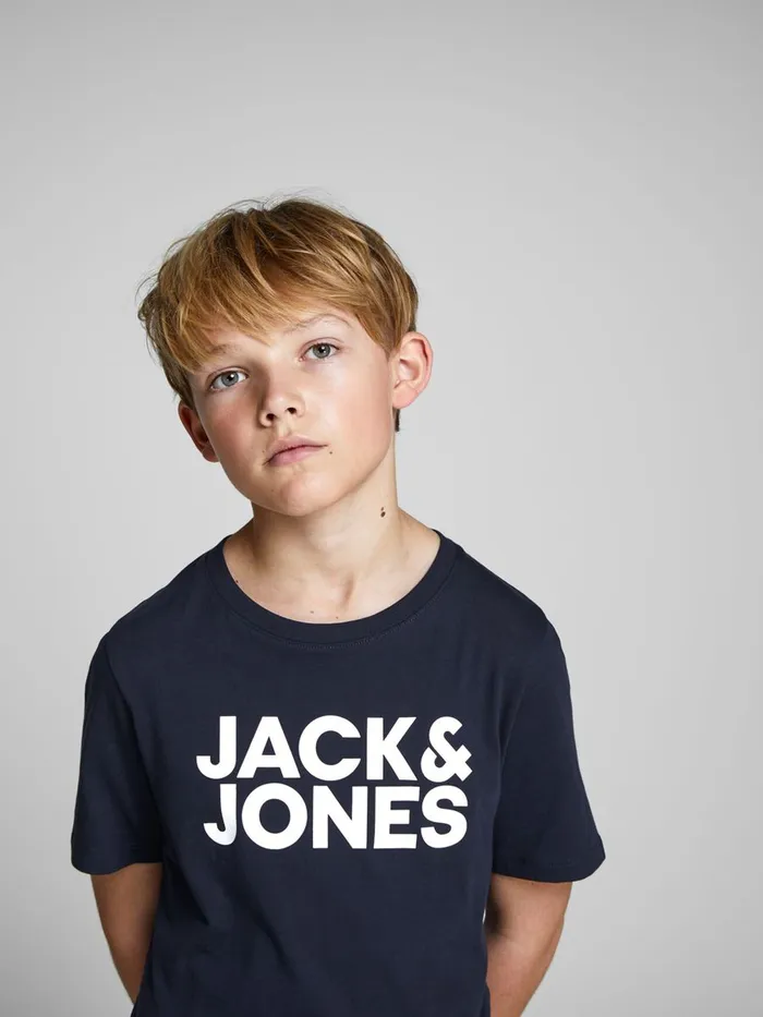 Tshirts JACK and JONES Junior BOYS LOGO TSHIRT Blue Navy Blazer Gift for Friend