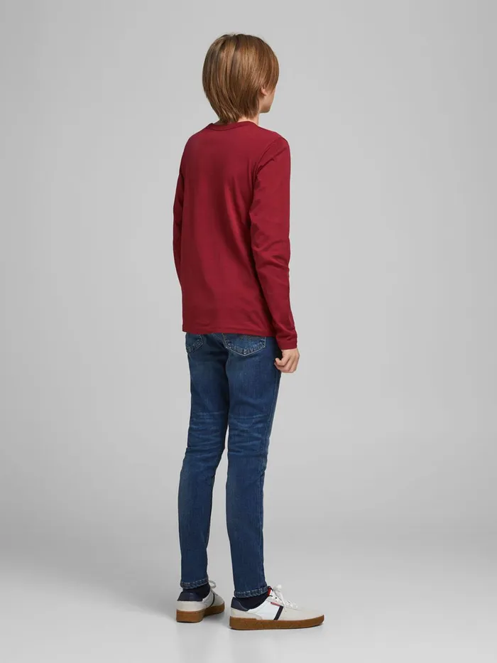 Tshirts JACK and JONES Junior BOYS LONGSLEEVED TSHIRT Red SunDried Tomato Online