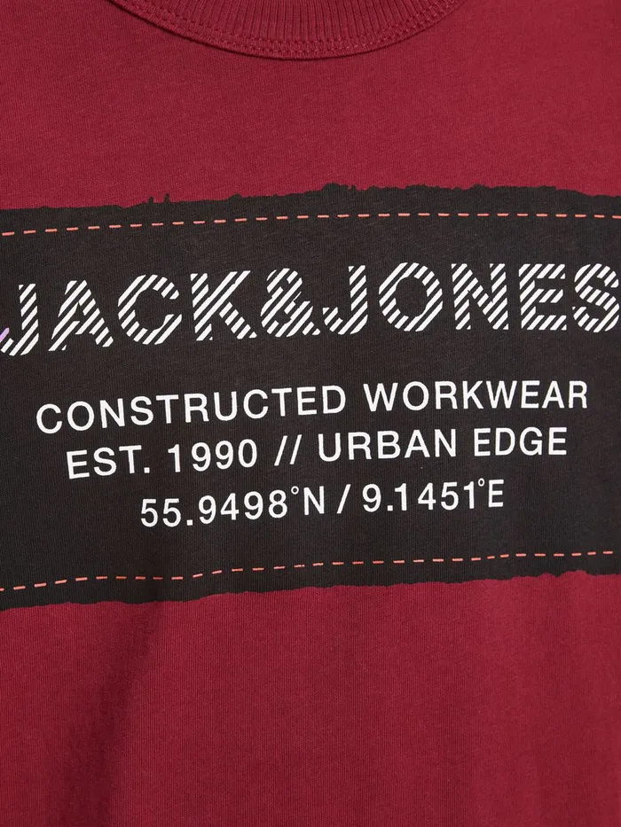 Tshirts JACK and JONES Junior BOYS LONGSLEEVED TSHIRT Red SunDried Tomato Online