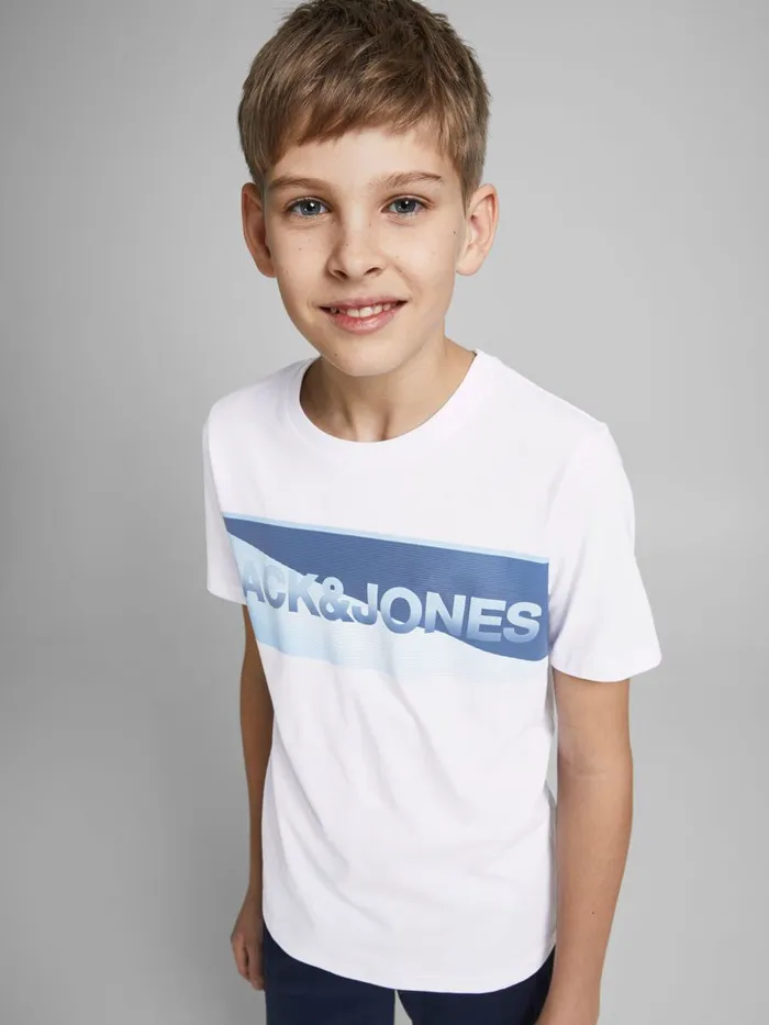 Tshirts JACK and JONES Junior BOYS ORGANIC COTTON TSHIRT White White Gift Ideas