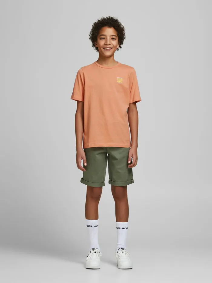 Tshirts JACK and JONES Junior BOYS PRINT TSHIRT Pastel Shell Coral Gift for Friend