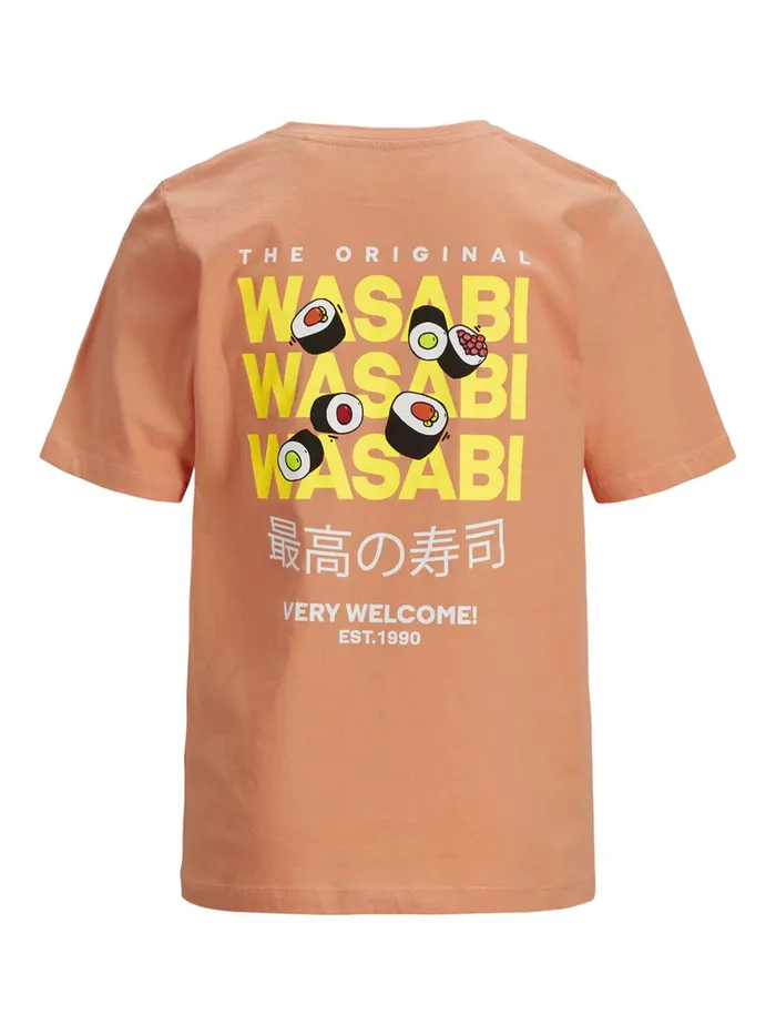 Tshirts JACK and JONES Junior BOYS PRINT TSHIRT Pastel Shell Coral Gift for Friend