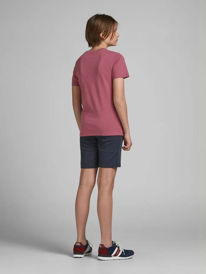 Tshirts JACK and JONES Junior BOYS TROPICAL PRINT TSHIRT Pink Hawthorn Rose Casaul