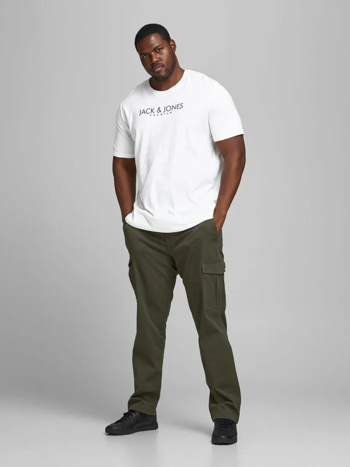 Tshirts JACK and JONES Mens 2PACK PLUS SIZE TSHIRT White Black Cheap On Sale