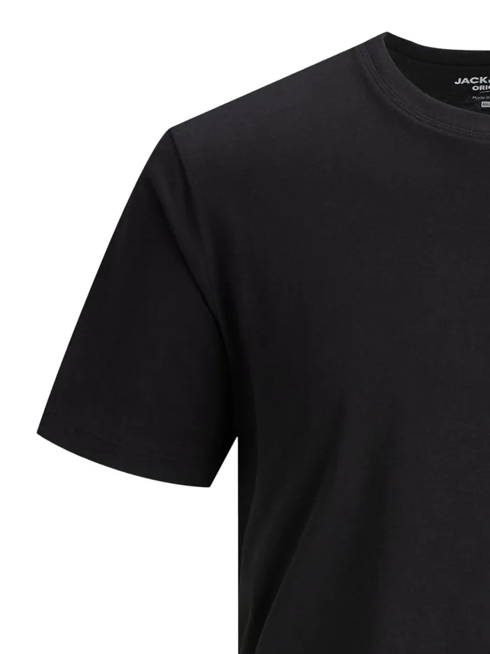 Tshirts JACK and JONES Mens 5PACK PLUS SIZE TSHIRT Black Black Cheap On Sale