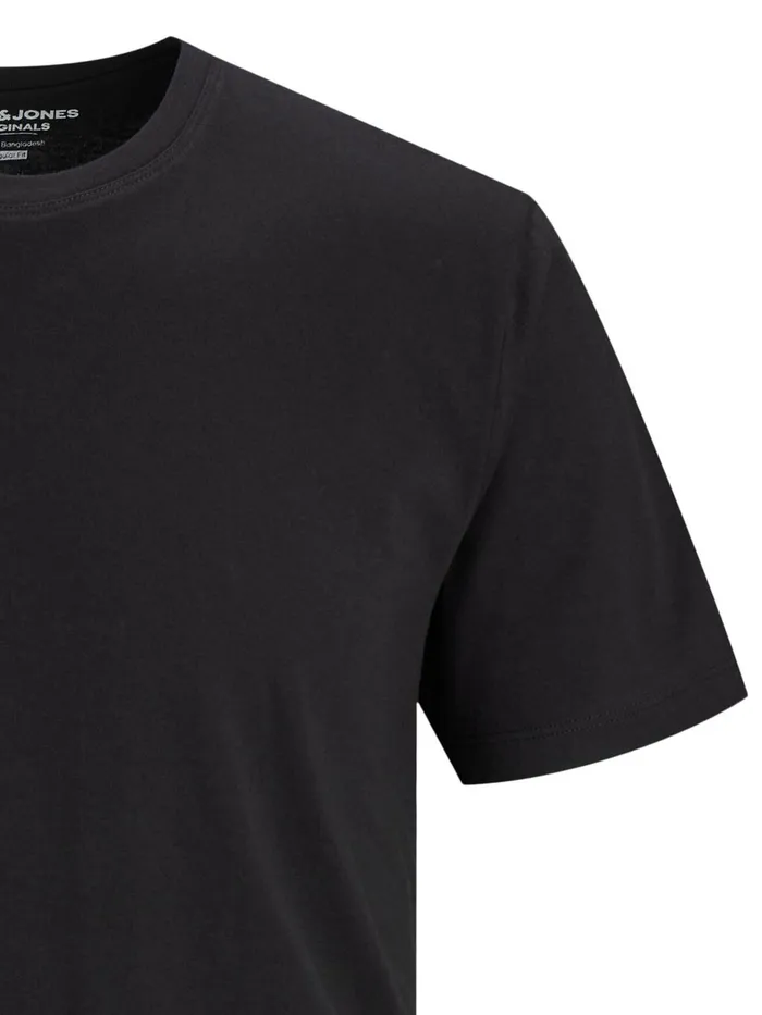 Tshirts JACK and JONES Mens 5PACK PLUS SIZE TSHIRT Black Black Cheap On Sale