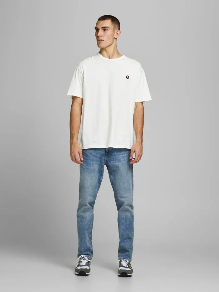 Tshirts JACK and JONES Mens BOXY FIT TSHIRT White Cloud Dancer Popular