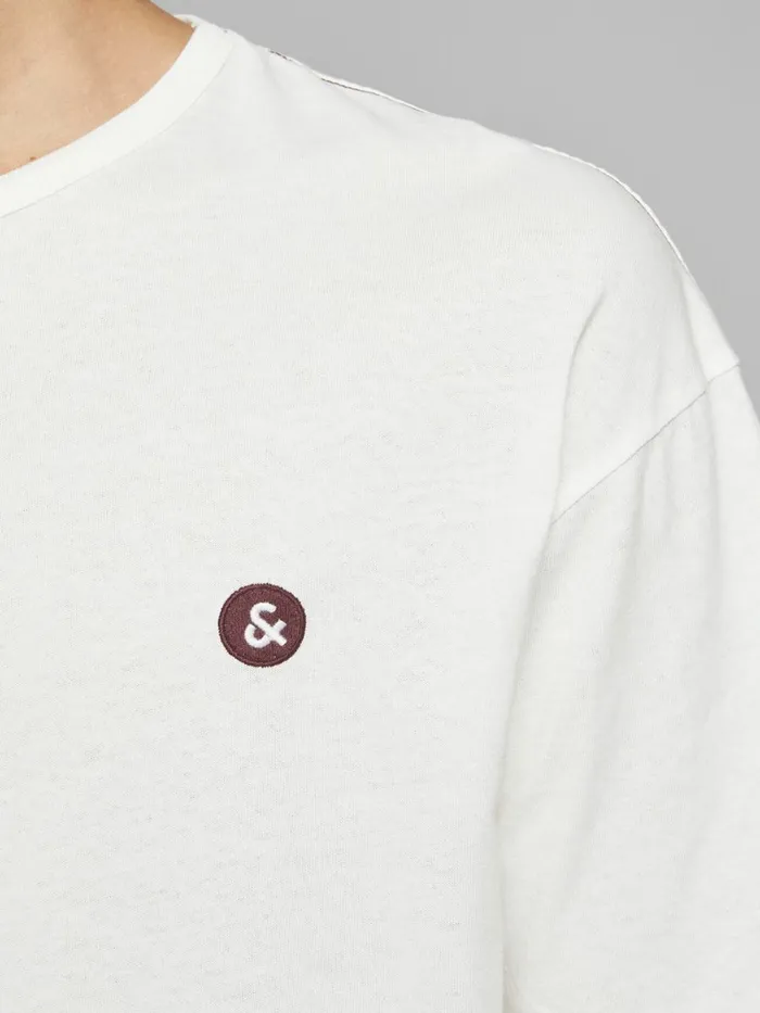 Tshirts JACK and JONES Mens BOXY FIT TSHIRT White Cloud Dancer Popular