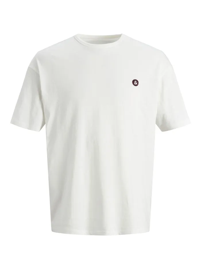 Tshirts JACK and JONES Mens BOXY FIT TSHIRT White Cloud Dancer Popular