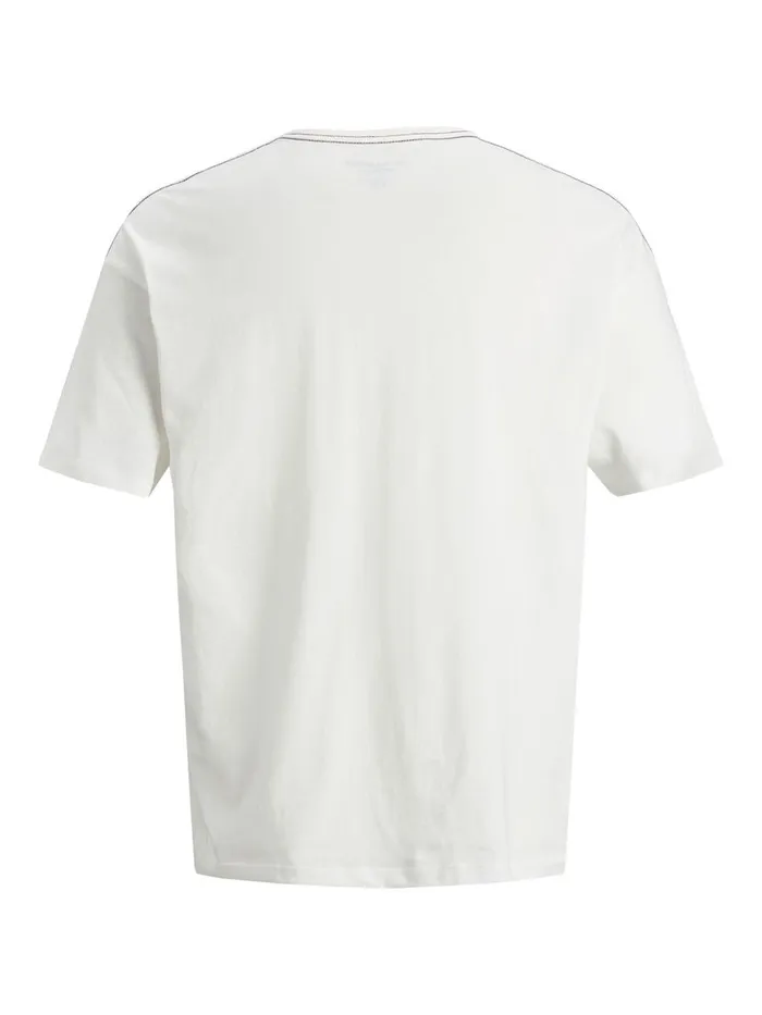 Tshirts JACK and JONES Mens BOXY FIT TSHIRT White Cloud Dancer Popular