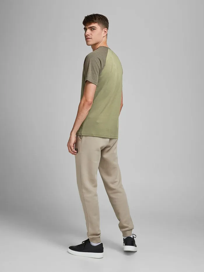 Tshirts JACK and JONES Mens INTERLOCK TSHIRT Green Deep Lichen Green Cheap On Sale