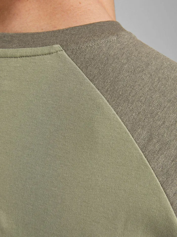 Tshirts JACK and JONES Mens INTERLOCK TSHIRT Green Deep Lichen Green Cheap On Sale