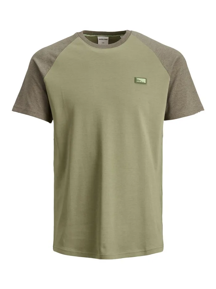 Tshirts JACK and JONES Mens INTERLOCK TSHIRT Green Deep Lichen Green Cheap On Sale