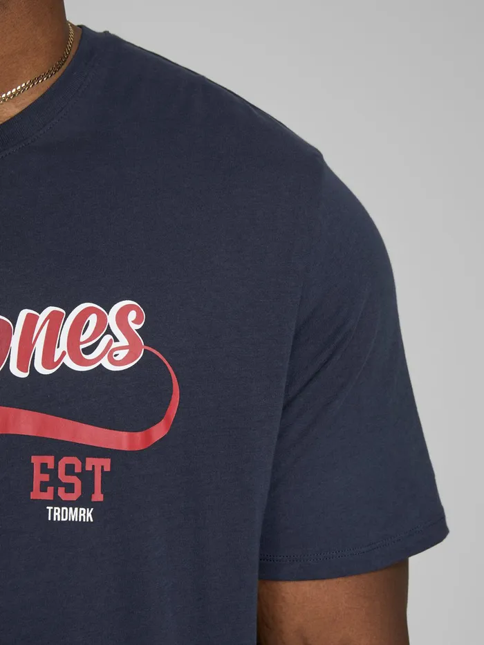Tshirts JACK and JONES Mens LOGO PLUS SIZE TSHIRT Blue Navy Blazer Near Me