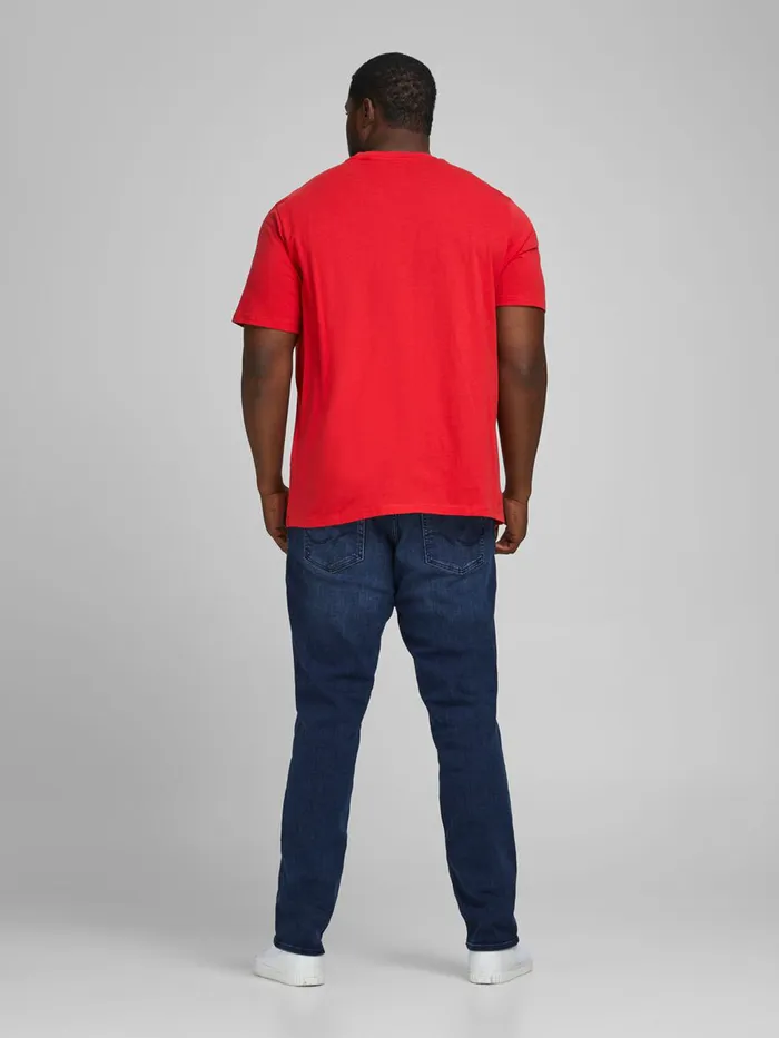 Tshirts JACK and JONES Mens LOGO PLUS SIZE TSHIRT Red True Red Online