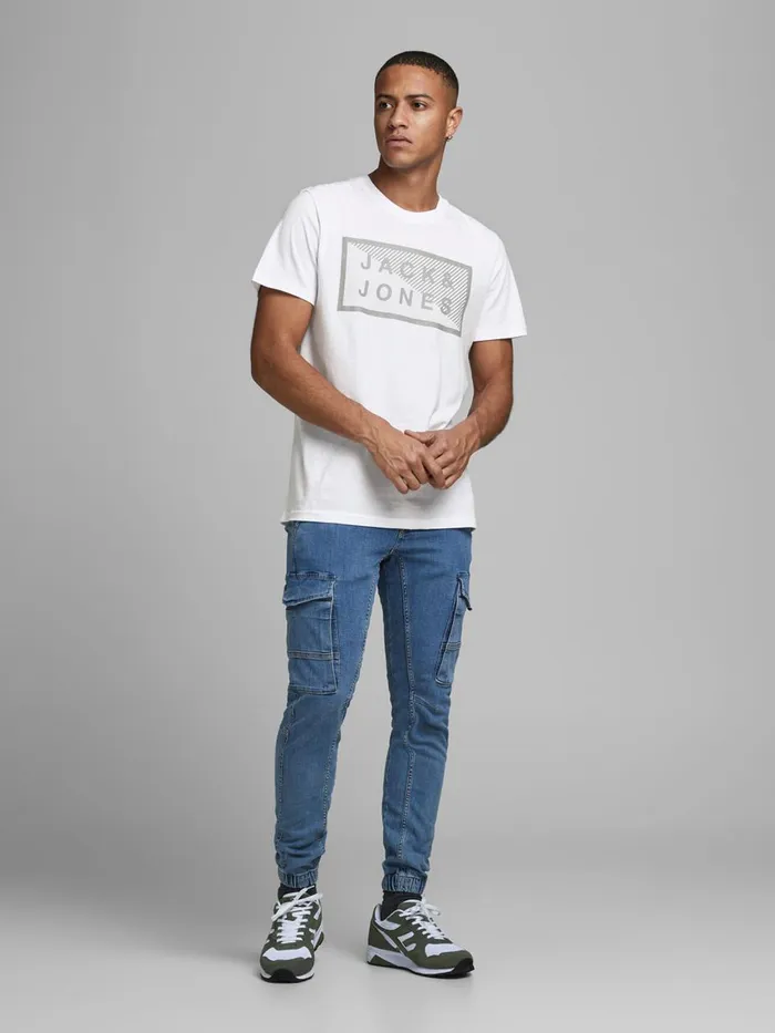Tshirts JACK and JONES Mens ORGANIC COTTON TSHIRT White White Near Me